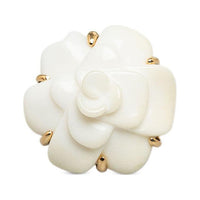 CHANEL Pre-Owned 2010 18K  Agate Camelia Flower Costume Ring