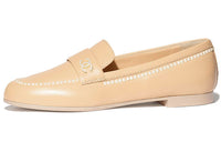 CHANEL Casual Single Shoes Women's Beige