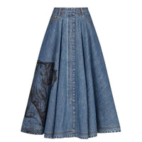 DIOR Quarterly New Products Casual Long Skirts Women's Blue