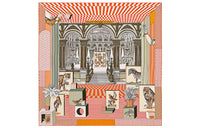 HERMES Silk Scarves Women's Orange Khaki