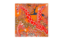 HERMES Silk Scarves Women's Orange