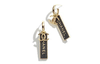 CHANEL Earrings Women's Black/Gold