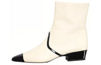 CHANEL Ankle Boots Women's Ivory White