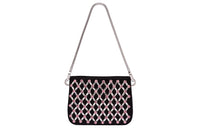 MIU MIU SASSY Satin Handbag Shoulder Bag Women's Black