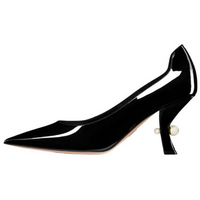DIOR Tribales Irregular Heel High Heels 8cm Women's Black