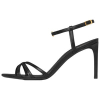 CELINE PARIS Strap Sandals 8.5cm Women's Black