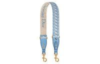 DIOR Cow Leather Bag Straps Women's Cornflower Blue