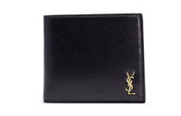 SAINT LAURENT Leather Wallet Men's Black