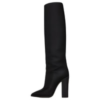 SAINT LAURENT Knee-high Boots 11cm Women's Black