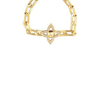 LOUIS VUITTON 2000 2024 Gold Plated Crystal Flower Power Bracelet Costume Bracelet