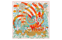 HERMES Silk Scarves Women's Orange