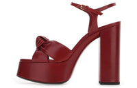 SAINT LAURENT One Strap Sandals Women's Burgundy