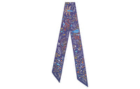 HERMES Silk Scarves Women's Dark Blue