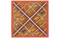 HERMES Silk Scarves Women's Orange