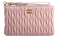 MIU MIU Lambskin Clutch Women's Pink
