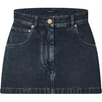 LOUIS VUITTON Nautical Lv Patch Denim Mini Skirt