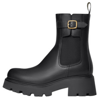 CELINE Triomphe Short Chelsea Boots Women's Black
