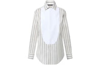 LOUIS VUITTON Striped Bib Shirt Shirt Women's White