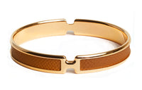 HERMES 18K Gold Metal Bangles Women's Gold
