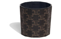 CELINE Triomphe Cow Leather Storage Bag Women's Black