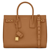 SAINT LAURENT SAC DE JOUR Calfskin Handbag Small Size Women's Cinnamon