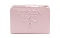 PRADA Leather Wallet Women's Pink