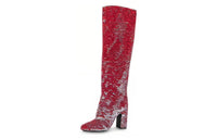 LOUIS VUITTON Donna Knee-High Boots 9.5cm Women's Red