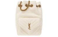 SAINT LAURENT Cotton Crossbody Bag Shoulder Bag Women's Ecru