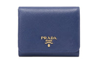 PRADA Cow Leather Wallets Coin Purses Women's Cornflower Blue