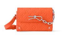LOUIS VUITTON Steamer Leather Small Box Shoulder Bag Crossbody Bag Mini Men's Orange