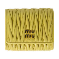 MIU MIU Leather Wallet Women's Lemon