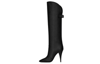 SAINT LAURENT Knee High Boots 10cm Women's Black