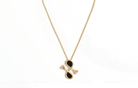HERMES Calfskin Necklaces Unisex Gold