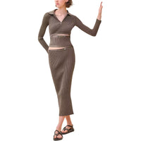 HERMES SS24 Long-Sleeved Dresses Women's Gray