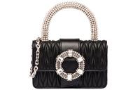 MIU MIU Soft Sheepskin Handbag Shoulder Bag Crossbody Bag Women's Black