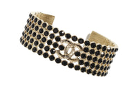 CHANEL Bangles Women's Black/Gold