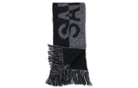 SAINT LAURENT Logo Detailed Fringed Edge Scarf