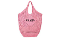 PRADA Raffia Handbag Tote Handbag Women's