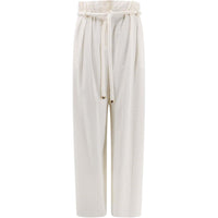 Loro Piana Rope Belt Checkered Trousers