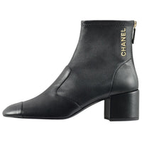 CHANEL Ankle Boots Women's Black