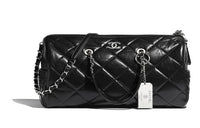 CHANEL Cow Leather Shoulder Bag Women's Black