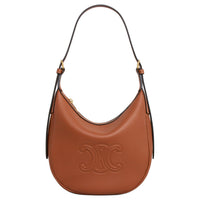 CELINE Soft Cow Leather Crossbody Bag, Shoulder Bag Women's Tawny