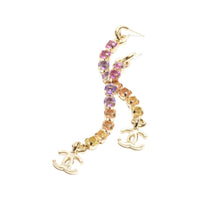 CHANEL Metal Brass Earrings Women's Multicolor