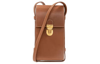 SAINT LAURENT Calfskin Crossbody Bag Shoulder Bag Women's Brown