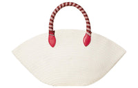 Loro Piana Cotton Handbag Mini Women's Beige/Red