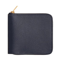 HERMES Evercolor Calfskin Wallet Women's Midnight Blue