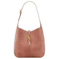SAINT LAURENT LE5A7 Suede Handbag Shoulder Bag Small Size Women's Light Pink