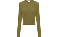 SAINT LAURENT T-Shirts Women's Moss Green