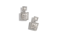 CHANEL Metal Artificial Pearl Rhinestone Earrings Women's Silver
