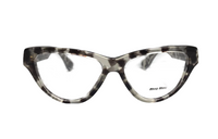 MIU MIU Acetate Irregular Shape Eyeglass Frames Women's Gray